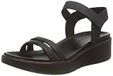 ECCO Flowt LX Wedge W Sandals, Scarpe con Cinturino alla Caviglia Donna, Nero (Black/Black), 38 EU