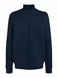Chemagliette Felpa Uomo Zip Intera - Maglia Tuta Felpata Cotone, Felpe da Lavoro Maglie Senza Cappuccio Tinta Unita Stampabili, Polsini in Costina Basic Jacket Full Zip