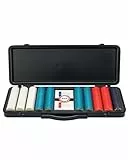 SLOWPLAY Nash Set da Poker, 500 fiches in Ceramica, 10g|poker chips professionali per Texas Holdem, senza valore| Valigetta Poker di Alta qualità | Pulsante del Dealer e Carte da Poker in plastica