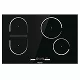 Hisense I8433C Piano Cottura a Induzione, 4 Zone di Cottura e Funzione Bridge, Larghezza 80 cm, Funzione Power Boost, Timer di Cottura, Nero