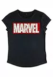 Marvel Comic Strips Maglietta a Maniche Corte da Donna T-Shirt, Nero, M