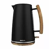 Cecotec Water Board 400 Black Woody. 3000 W, capacità di 1,7 -liter, acciaio inossidabile, BPA libero, base di svolta a 360º, filtro antico rimovibile, sistema di sicurezza