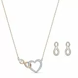 Swarovski SetSwarovski Infinity, Infinito e cuore, Bianco, Mix di placcature