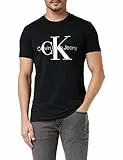 Calvin Klein Jeans T-shirt Maniche Corte Uomo Core Monologo Slim Fit, Nero (Ck Black), XXS
