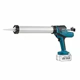 KATSU FIT-BAT 21V Pistola per Silicone a Batteria, Pistola a Cartuccia Sellador de Silicona a Batteria con 300ml Tubo in Alluminio con Custodia di Plastica, senza Batteria