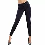 Toocool Jeans Donna Pantaloni Skinny Slim Elasticizzati Push up Aderenti F3205 [M,Blu]