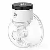 Tiralatte Elettrico Indossabile, Bellababy Tiralatte Wireless Portatile con Display LCD Touchscreen, Tiralatte Ricaricabile con 3 Modalità e 9 Livelli Flange da 24 mm