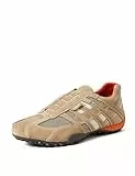 Geox Uomo Snake L, Sneakers Uomo, Beige Beige Dk Orange, 42 EU