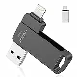 Vackiit MFi Certified Chiavetta USB 256 GB per iPhone,Lightning Pen drive USB 3.0 Esterna per Chiavetta USB C di Memoria di Backup 3 in 1 USB Type C Lightning Penna USB iPhone,iPad,Android,Mac,PC