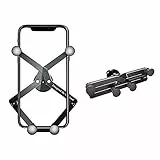Nediea Supporto per telefono da auto, supporto pieghevole per auto, supporto per auto a gravità, in alluminio, per prese d'aria da 4,7 a 7 pollici (nero)