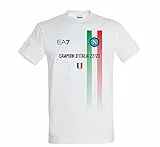 SSC NAPOLI T-Shirt CELEBRATIVA Campioni d'Italia 22/23, Bimbo, 12 anni, Bianco