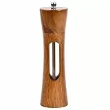 Natuce Macinapepe, Macinasale, Macina Sale e Pepe in Legno, Macinaspezie, Macina Pepe Sale, Macina Spezie in Ceramica per Cucina, con Ruvidezza Regolabile, Macinapepe Manuale con Regolabile Macinino