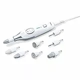Beurer MP 42 Fresa elettrica per Unghie Professionale con 7 Accessori per Manicure e Pedicure in zaffiro e feltro, con Luce LED, velocità a regolazione continua 3,800-4,600 giri/min