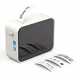 Pristar P15 Mini Etichettatrice Bluetooth - Portatile Stampante per etichette termica, Etichettatrice Etichette Adesive, Ricarica USB, Compatibile con i sistemi Android e iOS - Bianca