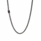 Fossil Vintage Casual Collana a catena da uomo in acciaio color argento, JF03917797
