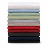 Blumtal Lenzuolo piatto per letto 90 x 190 e 200, facile da pulire, in microfibra, morbido senza elastico, antracite, 160 x 275 cm
