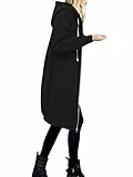 Onsoyours Felpa con Cappuccio per Donna Cappuccio con Zip Felpa Giacca Cappotto Risvolto Maglion Schwarz 48