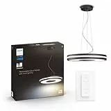 Philips Hue White Ambiance Being, Lampada a Sospensione Smart, Bluetooh, Controllo Vocale LED Integrato, 25 W, Nero, Telecomando Dimmer Switch Incluso