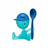 Alessi ASG23 AZ Cico Portauovo con Spargisale Personale e Cucchiaino in Resina Termoplastica, Azzurro