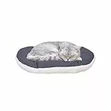 Ferplast Cuscino Cane e Gatto RELAX 45/2, Lettino per Animali Domestici, Materassino, Imbottito per Cuccia, Ovale, Peluche e Cotone, Lavabile, 43 x 30 cm