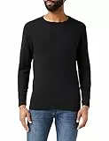 Urban Classics Maglietta elasticizzata L/S, Maglia a Maniche Lunghe, Uomo, Nero (Black 00007), L
