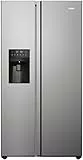 Haier SBS 90 SERIE 5 HSR5918DIMP - Frigorifero in acciaio INOX, classe di efficienza energetica D/distributore di acqua e cubetti di ghiaccio, attacco per acqua fissa, Multi Airflow/Total No Frost