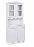 Inter Link Benton Credenza. Dim: 88x43x198 h cm. col: Bianco. Mat: Legno massello, 88X32X198 Cm