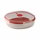 Snips | Vaporiera per microonde | 2 LT | Colore Bianco | Linea Tempozero | 24,5 x 24,5 x 7 cm| BPA Free| Made in Italy