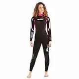 SEAC Relax Long, Muta Monopezzo in Neoprene da 2.2 mm per Snorkeling, Subacquea e Altri Sport in Acqua Donna, Nero/Fucsia, M