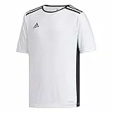 adidas ENTRADA 18 JSYY, T-Shirt Ragazzo, Bianco Nero, 12 Anni