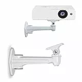 POPTONG Mini supporto da parete per proiettore, portata 3 kg, lunghezza 16-20 cm, materiale in alluminio, per CCTV/fotocamera/proiettore/webcam, girevole a 360° (bianco)