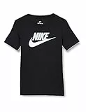 Nike B NSW Tee Futura Icon TD T-Shirt Bambino, Nero (Black/Lt Smoke Grey), L (147-158 cm)