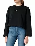 JJXX Jxabbie LS Wide Every Brush Crew SN Maglia di Tuta, Black/Print:White Jjxx Logo, M Donna