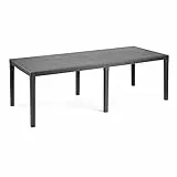 Tomaino - Tavolo da Giardino Allungabile, Tavolo Allungabile In Plastica Effetto Rattan - 140/220 x 90 x 72 cm
