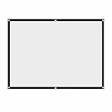 Riuty Schermo di proiezione della Tenda per proiettore Bianco Pieghevole Senza Pieghe Pieghevole da 60-100 Pollici 4: 3(84 inch)