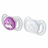 NEOBABY Succhietto Light con Tettina Anatomica in Silicone Mini 0 Mesi+ 2 Pezzi, Rosa