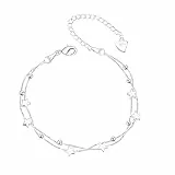 BOCHOI Bracciale donna in argento Bracciali Portafortuna Bracciale Da Donna In Argento 925 Amicizia Braccialetti Gioielli Con Stelle E Perle Portanti Regalo Di Natale Per Il Compleanno Delle Donne