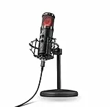 Trust Gaming GXT 256 Exxo Microfono USB per Streaming con Shock-mount e Filtro Pop, Pattern Cardioide, Microfono per PC, PS4, PS5, Vlog, Podcasting - Nero