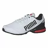 PUMA Equate Sl, Scarpe per jogging su strada Uomo, Puma White Puma Black High Risk Red, 40.5 EU