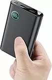 Pxwaxpy Power Bank 10800mAh, Sottile & Compatto Caricabatterie Portatile con LED Digitale Display, USB C 3A Carica Rapida Batteria Esterna Powrbank con Torcia per iPhone 15/14/13 Pro Samsung Huawei