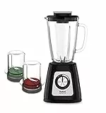 Tefal BlendForce II BL4388 frullatore 1,25 L Frullatore da tavolo Nero, Acciaio spazzolato 800 W