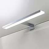 YIQAN 30 cm LED lampada da specchio per bagno 7W 490 lumen 230 volt lampada per specchio da bagno bianco caldo 3000K alluminio completo 3in1 luce per specchio da bagno impermeabile IP44¡­