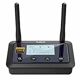 1Mii B03Pro+ Trasmettitore Ricevitore Bluetooth 5.0 Certificato LDAC per TV, Stereo, Adattatore Audio Bluetooth Wireless HiFi aptX Bassa Latenza con Display, Ingressi/Uscite Ottica/RCA/AUX da 3,5mm