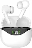 Cuffie Bluetooth, Auricolari Bluetooth 5.2, Cuffie Wireless Bluetooth con HD Microfono, HiFi Stereo Cuffiette, IPX7 Impermeabili Cuffiette Bluetooth Sport, 35 Ore di Riproduzione con Controllo Touch