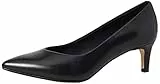 Clarks Laina55 Court, Scarpe con Tacco Donna, Nero (Black Leather Black Leather), 40 EU