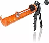 Amazy Pistola silicone meccanica in acciaio inossidabile – Pistola sigillante professionale compatibile con cartucce 310 Ml | Leva 12:1