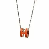 LILY123 Lettera Iniziale H Placcato Oro Rosa Nome Ciondolo Collana Moda clavicola Catena Gioielli Personalizzati Regali per Le Donne Signora Ragazza Mamma Moglie Fidanzata Coppie