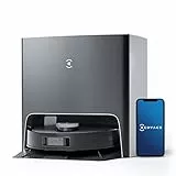 ECOVACS DEEBOT X1 TURBO Robot Aspirapolvere Lavapavimenti, Lavaggio Panni Automatico, Nero/Argento, 260 min, 360 m, Panni di Lavaggio Doppi, Mappe 3D, Monitoraggio in Tempo Reale e Video-Chiamata