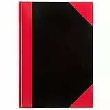 Idena 10147 - Quaderno DIN A5, 96 fogli, 70 g/m², quadrato, copertina rigida, rosso/nero, 1 pz.