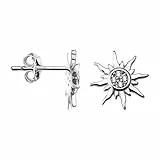 SOFIA MILANI - Orecchini da Donna in Argento 925 - con Pietra Zircone - Orecchini a Perno a Stella Sole - 20553